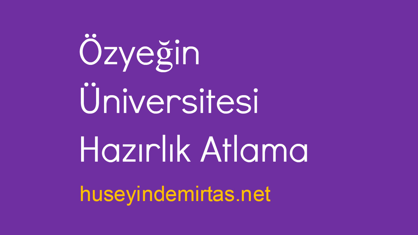 Özyeğin Üniversitesi Hazırlık Atlama